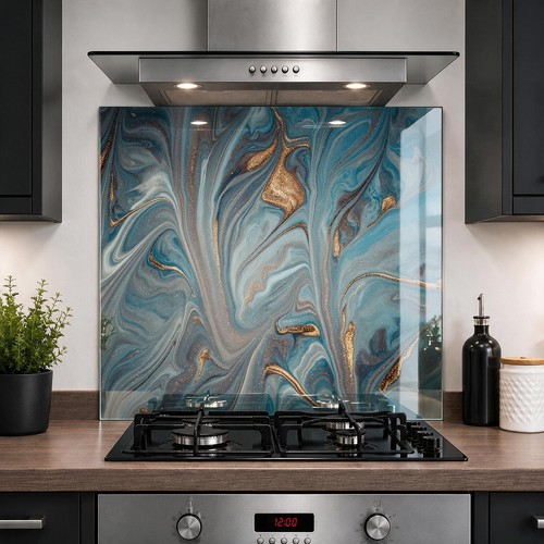 Printed glass kitchen - printed,