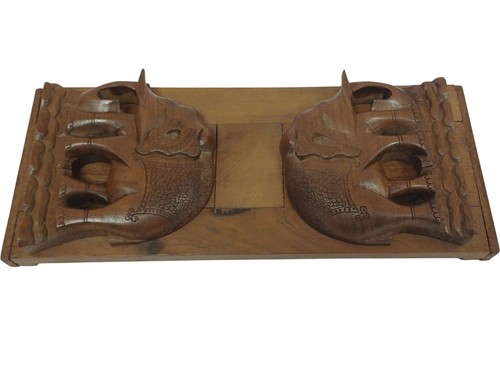 Carved wooden elephant - wooden,