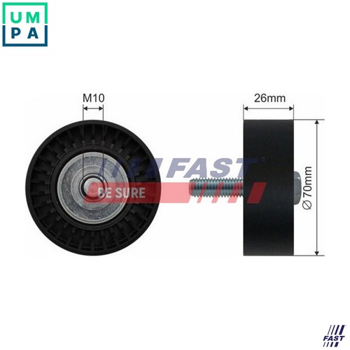 Deflectionguide pulley vribbed - deflectionguide,