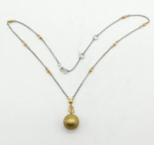 Biba Sterling Silver & Gilt Studio Jewellery Drop Necklace Vintage c1990