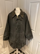 Barbour A155 Beaufort Jacket Coat Mens Size C40/102cm Wax Country Detach Hood