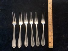 Art Deco Silver Plated Snail Forks In Their Case