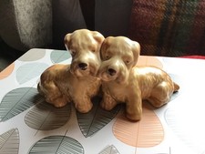 Sylvac Two Joined Sealyham Terriers No 166 Very Rare Pristine £35.00