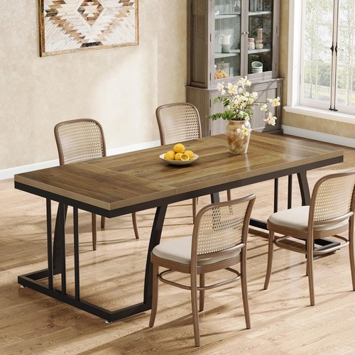 Rectangular dining table - table, 6