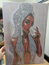 Silver Glitter Canvas Print