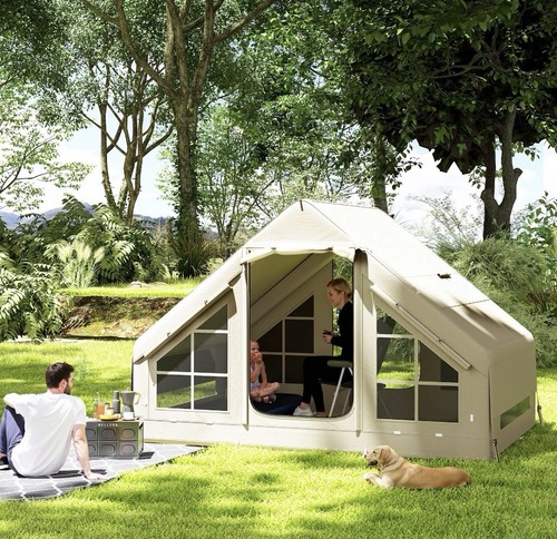 Inflatable camping tent with - inflatable,