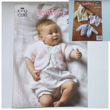 King Cole 3009 Baby Child DK Knitting Pattern 12"-24" Jacket Cardigan VGC Modern