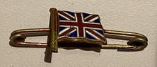 Vintage Union Jack Flag Enamel Pin badge WW2 Era Great British PATRIOT