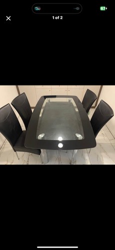 Harveys glass dining table 4 - table,