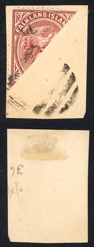 Falkland sg13 on half - is, 1/2d