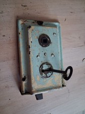 Vintage Door Hardware Large Rim Lock & Key