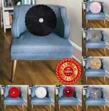 Round Crushed Velvet Cushion