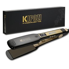 KIPOZI Professional Hair Straighteners Wide Plates Digital Display Heat up Fast