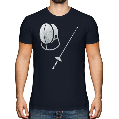 Fencing distressed print mens - fencing,