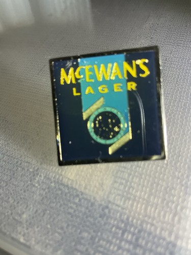 Mcewan lager pin badge - mcewan's,