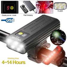 90000LM Super Bright LED Bike Light Bicycle Torch Front Rear Lamp Rechargeable