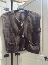 Brown Knit Waistcoat Size XL