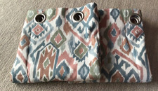 John Lewis Maya Ikat TUSCAN CLAY - Eyelet Curtains W228cm x D137cm