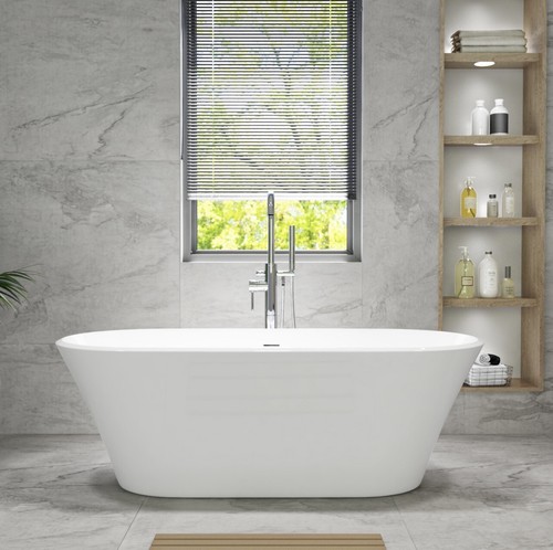 White double ended bath - white,