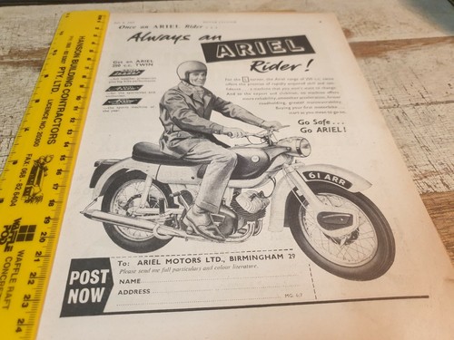 1961 ariel arrow motorcycle - ariel,