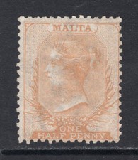 M25222 Malta 1877 SG11 QV: ½d