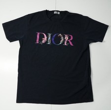Dior Black Floral Logo T Shirt