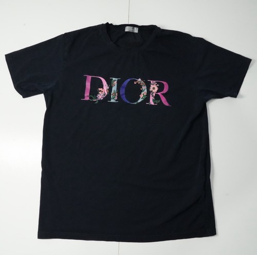 Dior black floral logo shirt - dior,