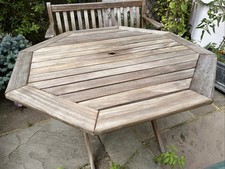 Alexander Rose Teak Octagonal Table 120 cms in Good Condition.