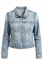 Ladies Blue Denim Jacket Zip