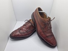 Mens Alfred Sargent Brown Leather Derby Brogues Shoes UK 10 Made In England
