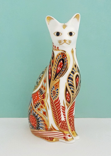 Royal crown derby siamese cat - crown,