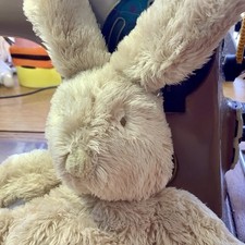 Moulin Roty Rabbit- Basile Et Lola - Soft Plush Bunny Rattle