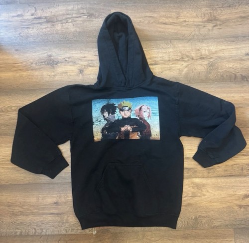 Black naruto graphic hoodie - graphic,