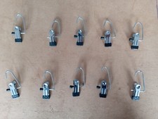 10X Single Clip with Hanging Hook Metal. Pants Socks Shop Display Hangers Clips