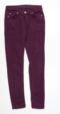 Oasis Womens Red Cotton Skinny