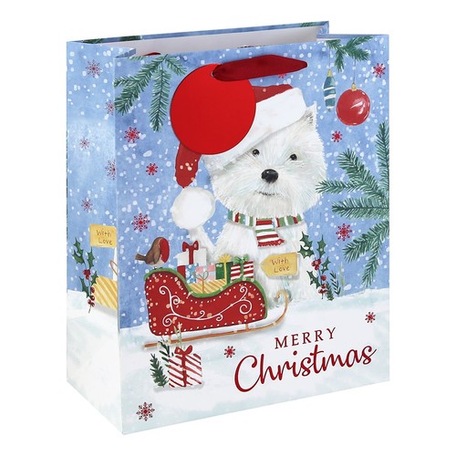 Christmas westie dog large - christmas,