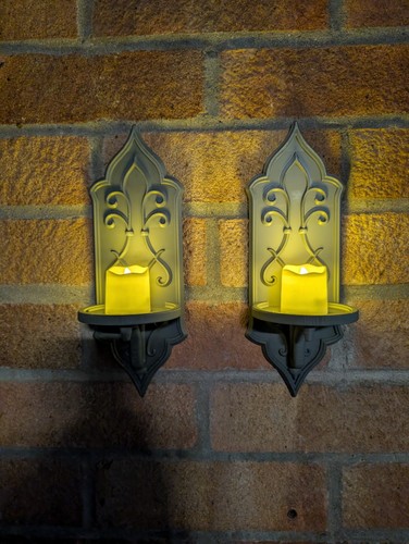 Gothic wall candle sconce - wall,