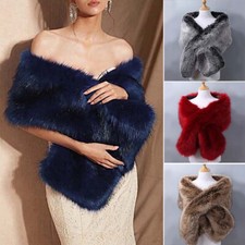 Women Faux Fur Soft Shawl
