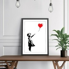 BALLOON GIRL BANKSY SOTHEBYS ART FRAMED POSTER PICTURE PRINT ARTWORK - 4 SIZES