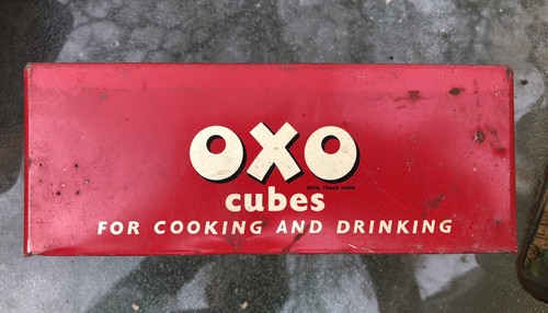 Vintage red oxo cube - red,