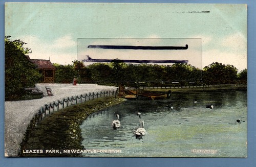 Postcard leazes park - park, newcastle