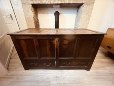 Antique 18th Century Oak Mule Chest – Antique Coffer / Blanket Box with Drawers