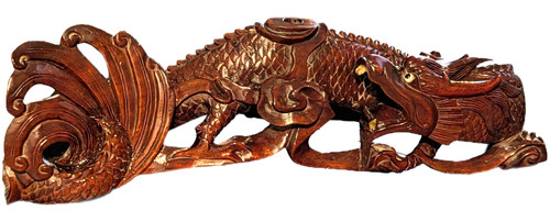 Chinese rosewood dragon pen - dragon,