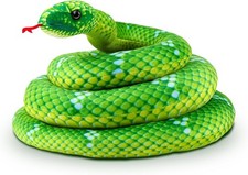 Anboor Giant Stuffed Snake, 82.7 Inch Realistic Plush Toy, Lifelike Long Snake 