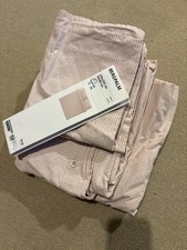 IKEA BERGPALM Pink Stripe King Size Duvet Cover and Pillow Cases Brand New