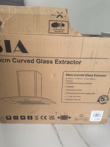 Sia cgh60bl 60cm curved glass - sia,