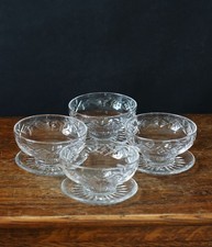 Set 4 Vintage Cut Glass