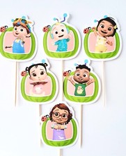 Cocomelon cupcake toppers x6