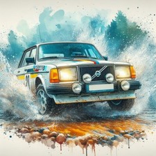 Volvo 240 Rally Car Birthday