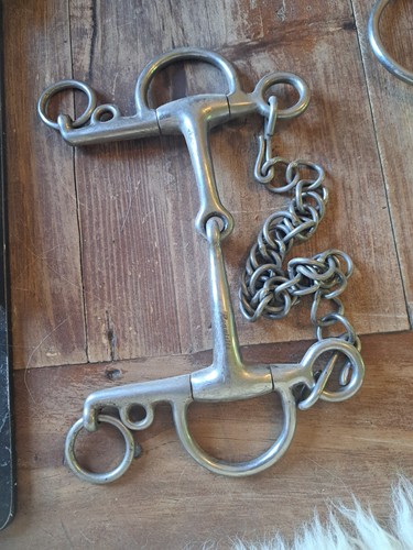 Silver jointed pelham with - pelham,